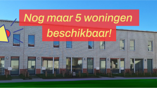 Nog maar 5 woningen te koop in de zuidstraat